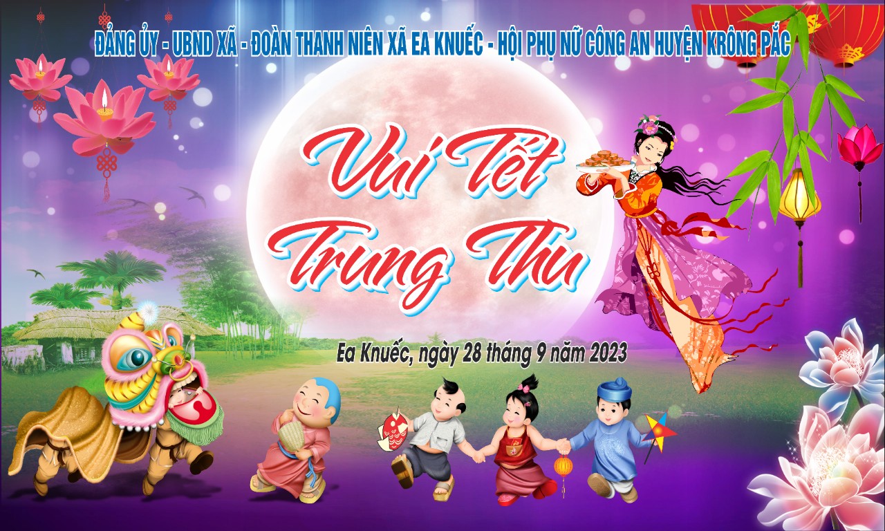Ủy ban nhân dân xã Ea Knuếc tổ chức vui tết Trung thu năm 2023.